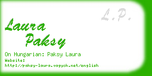 laura paksy business card